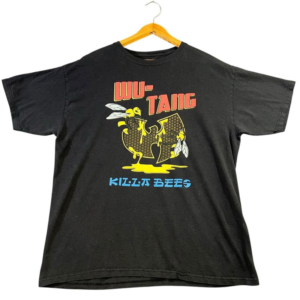 Wu Tang Killa Bees T Shirt Honey Comb Black Tee Men's Large Graphic Print